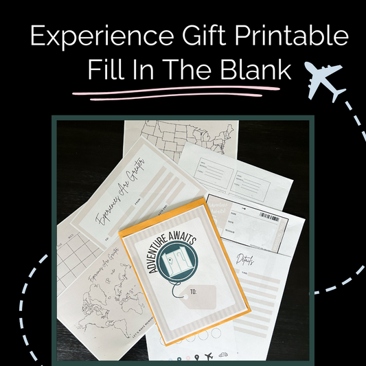 Experience Gift Printable-Fill In The Blank